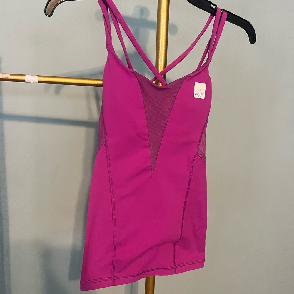 Purple Strappy Tank Top